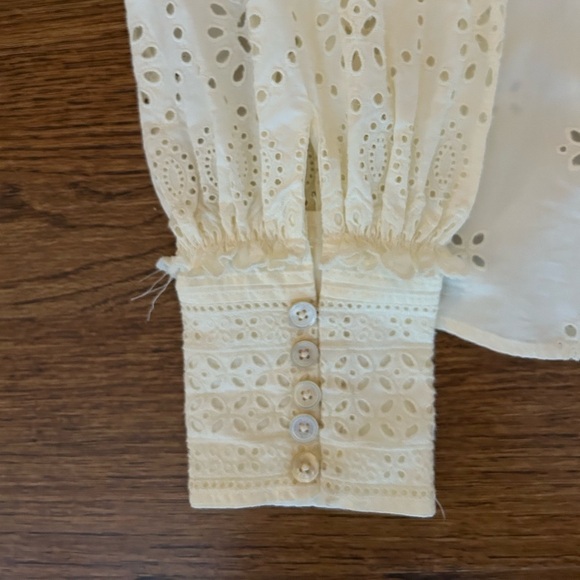 Sea New York Lainey long sleeve embroidered lace eyelet blouse - Picture 5 of 8